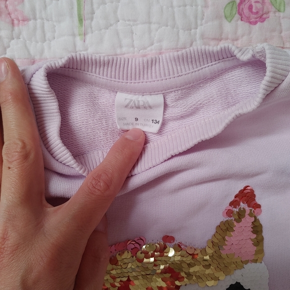 Zara lilac sweatshirt for girls 9 years old. - Picture 5 of 10